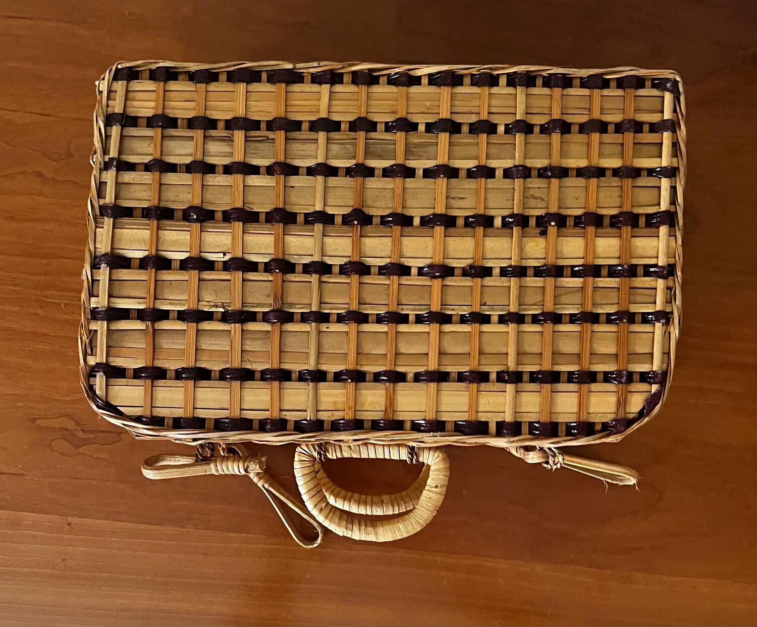 Small wicker suitcase
