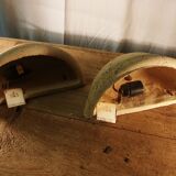Pair wall lamps in reconstituted stone