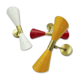 3 flutte multicolor wall lamps