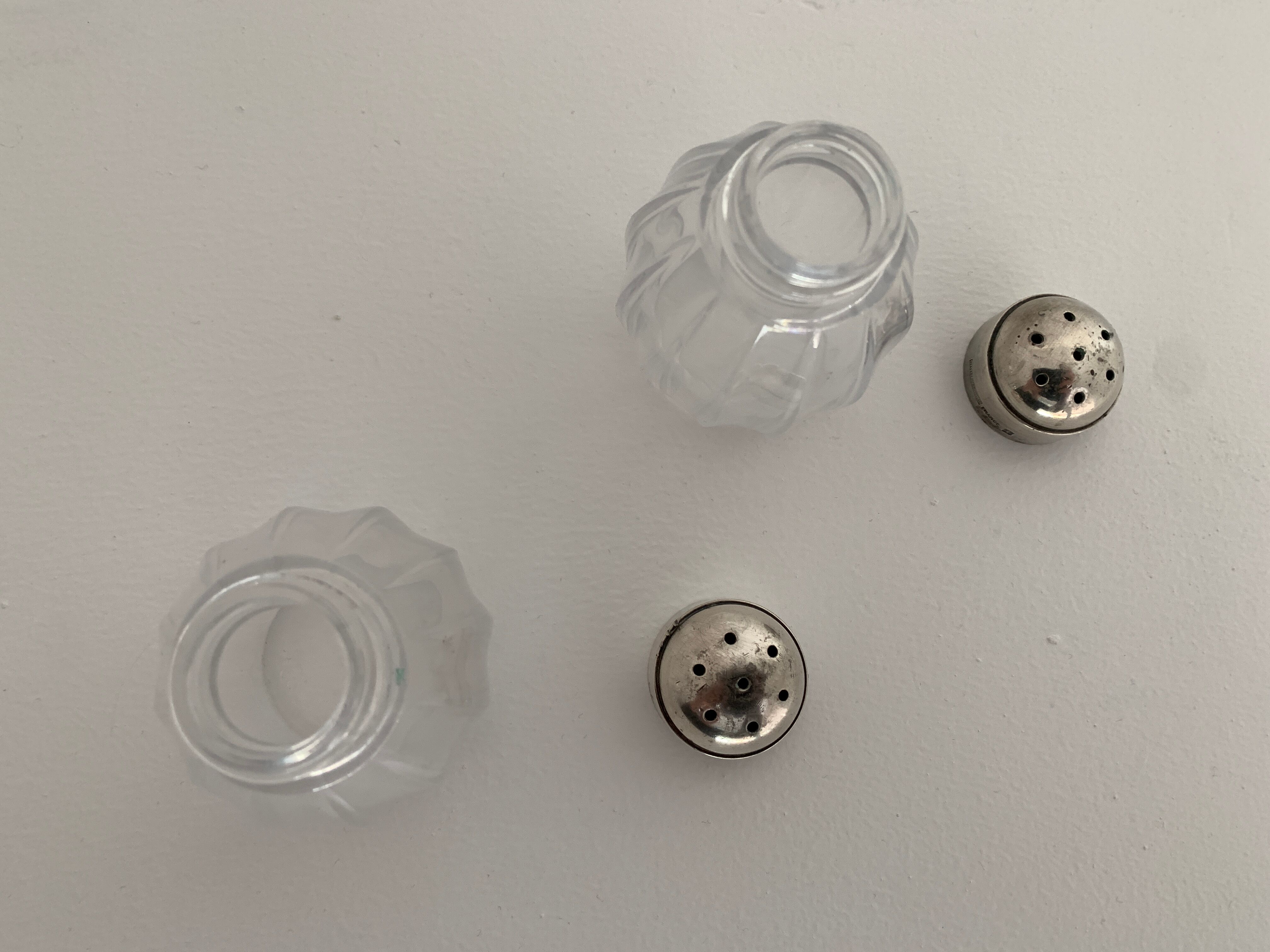 Christofle art deco salt and pepper shaker