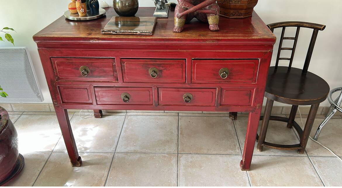 Commode, console chinoise