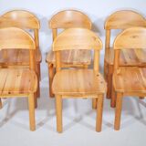 Rainer Daumiller Dining Chairs Pine Wood 1970s