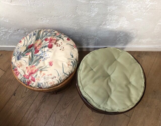 Vintage rattan stool