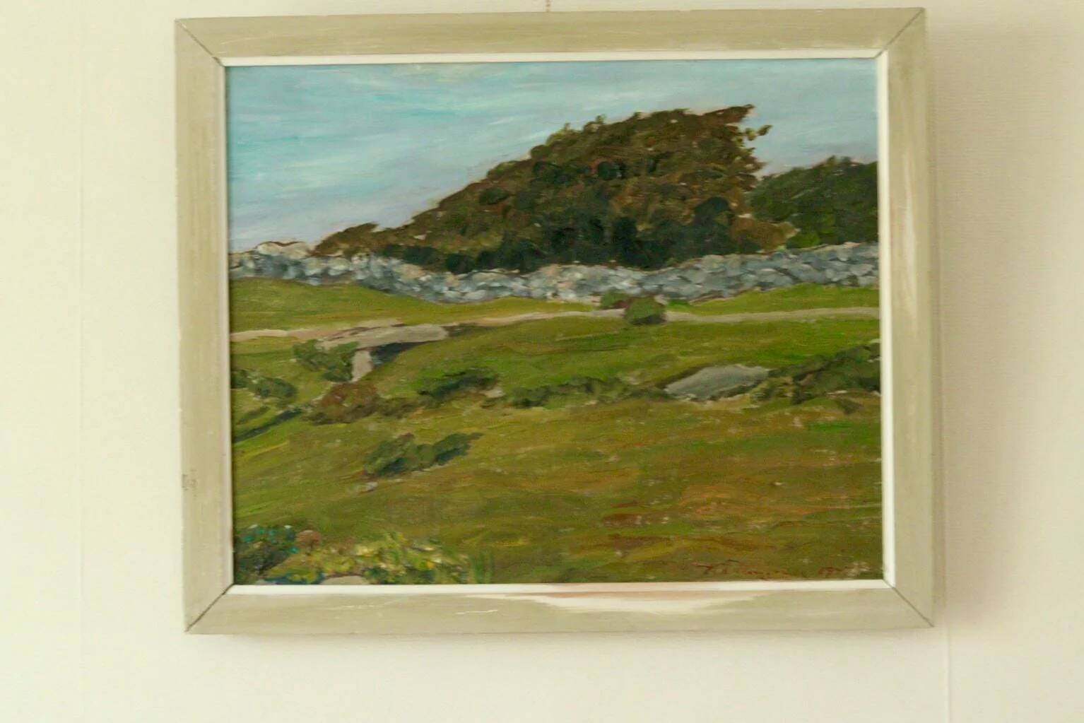 Original oil on canvas from the mid-20th century – landscape