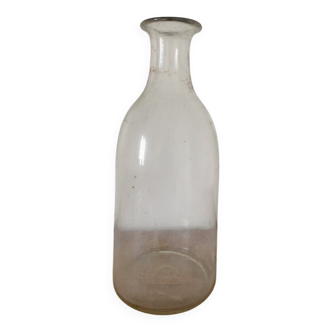 Ancienne grande bouteille soufflé collection verrerie