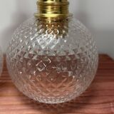 Pair of chiseled glass wall sconces