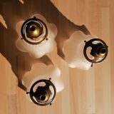 Set of 3 ancient tulip globes.