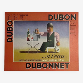Affiche original Dubo Dubon Dubonnet d'après Cassandre 1935 - Petit Format - On linen