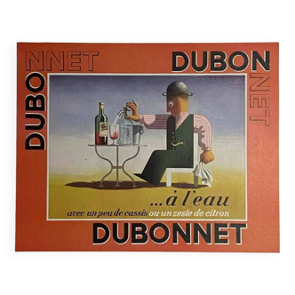 Affiche original Dubo Dubon Dubonnet d'après Cassandre 1935 - Petit Format - On linen