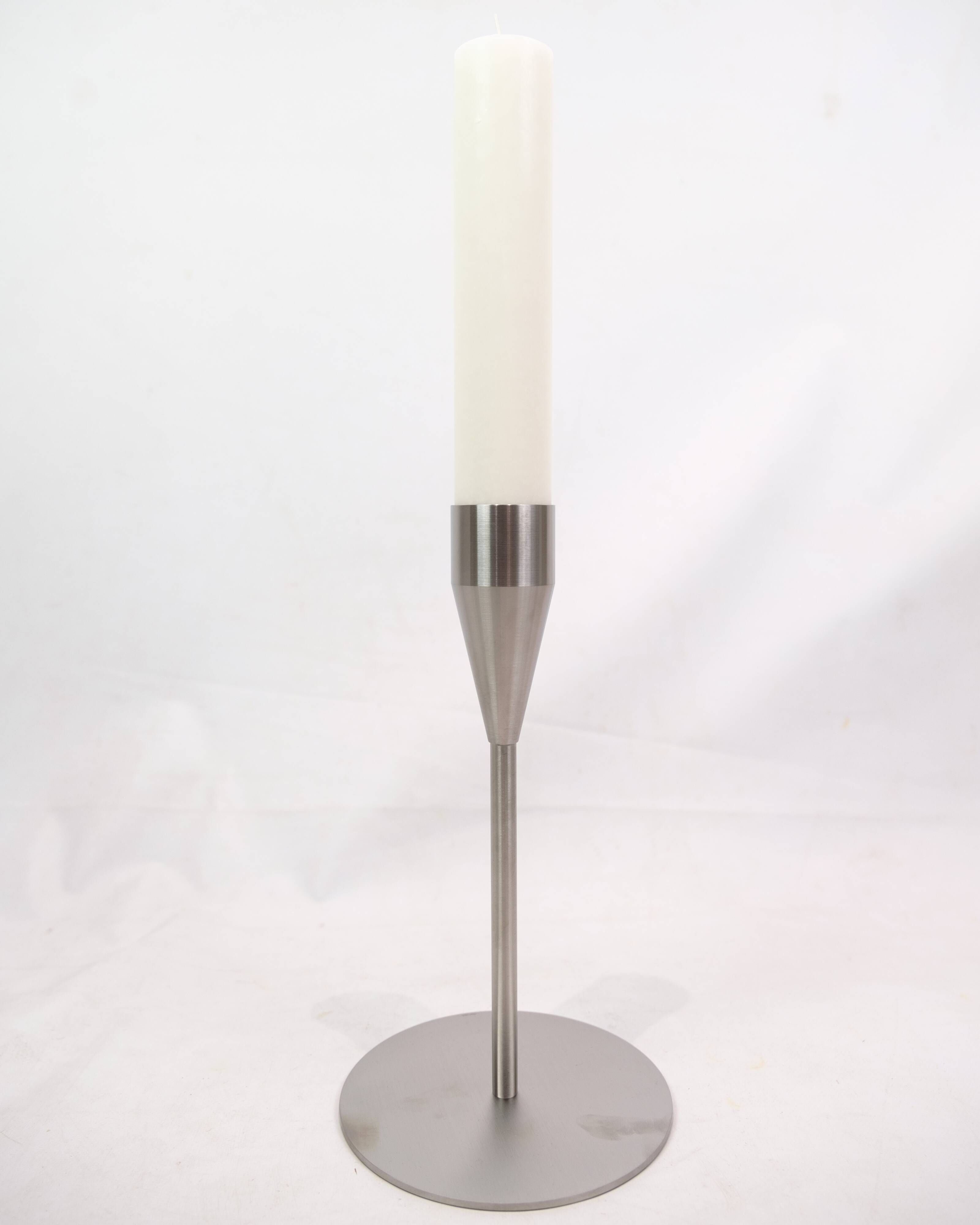 Mars maxi candlestick made in stainless steel for piet hein