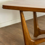 Vintage wooden coffee table – sculptural base