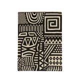 Handmade Modern Black and White Moroccan Shag Rug 150/250cm