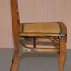 Chaise pliante militaire rare circa 1890 en fruitwood massif avec ferrure en laiton
