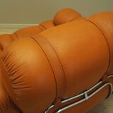 Set of orange armchairs, Space Age design, 1960s, production: Italy