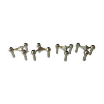 Set of Four Sculptural, Stackable Candle Holders Stoffi & Nagel for BMF Nagel