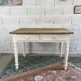 Bistro table feet turned