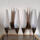 Chandelier with two vintage wall lamps house Lunel 1960