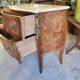 commode en bois de rose 2 tiroirs plateau marbre
