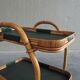 Chariot de service en bambou vintage