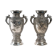 Pair of Silver Metal Vases, Asia
