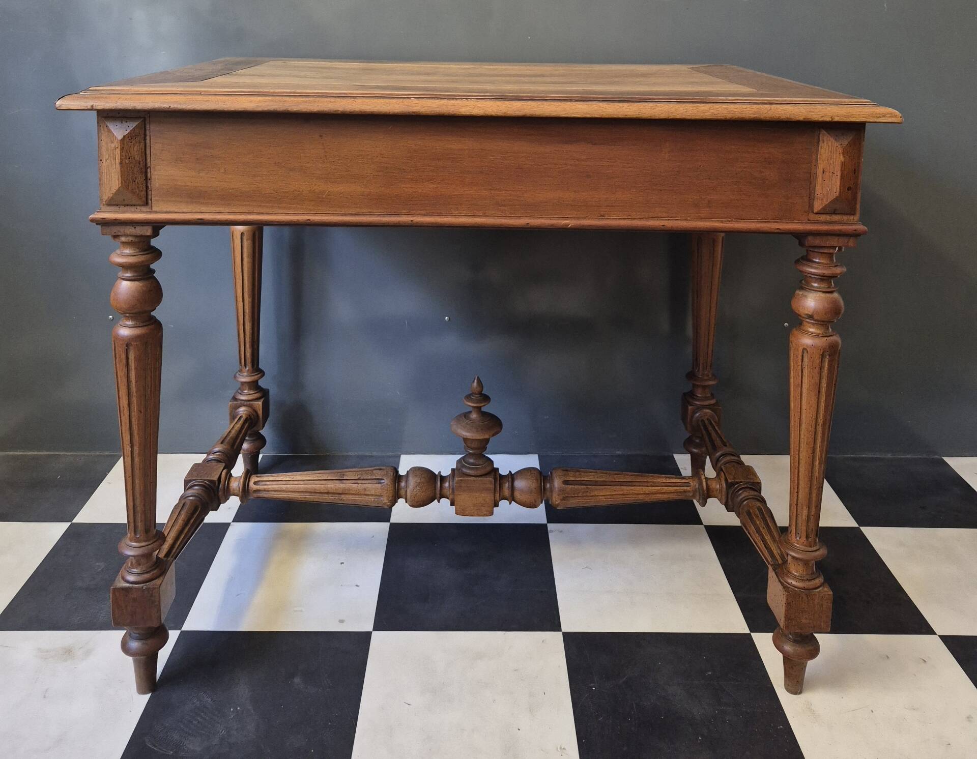 Ancienne table à écrire d'appoint bureau en bois massif 