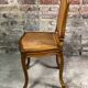Chairs (lot of 6) Louis XV style in solid walnut caned 1940