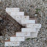 Table basse en travertin et verre, Carlo Scarpa, Italy, 1970s