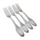 Lot de 4 fourchettes argenté Boulenger style Antique