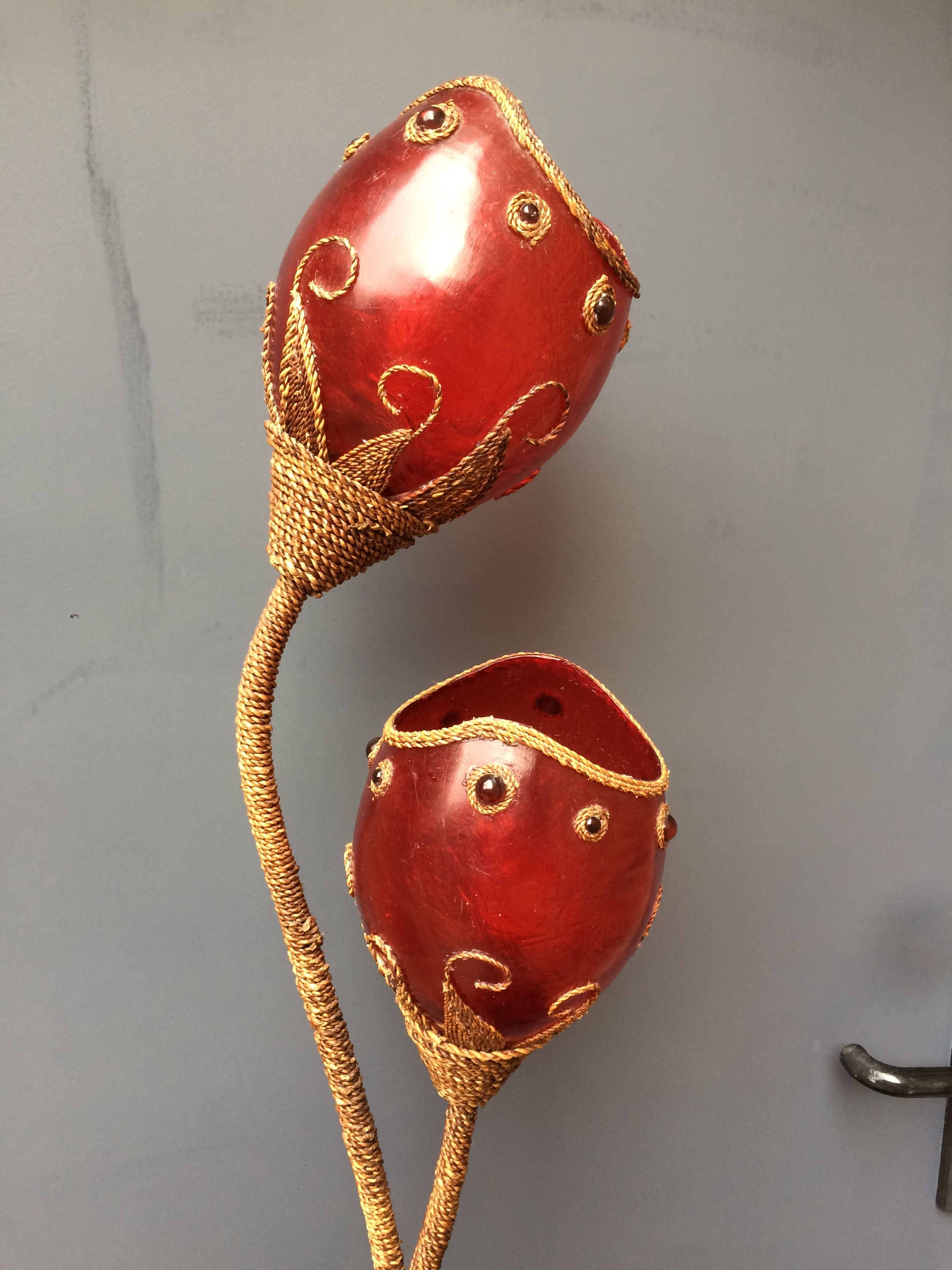 Carnival lamp in Fiber of Glass and Wicker