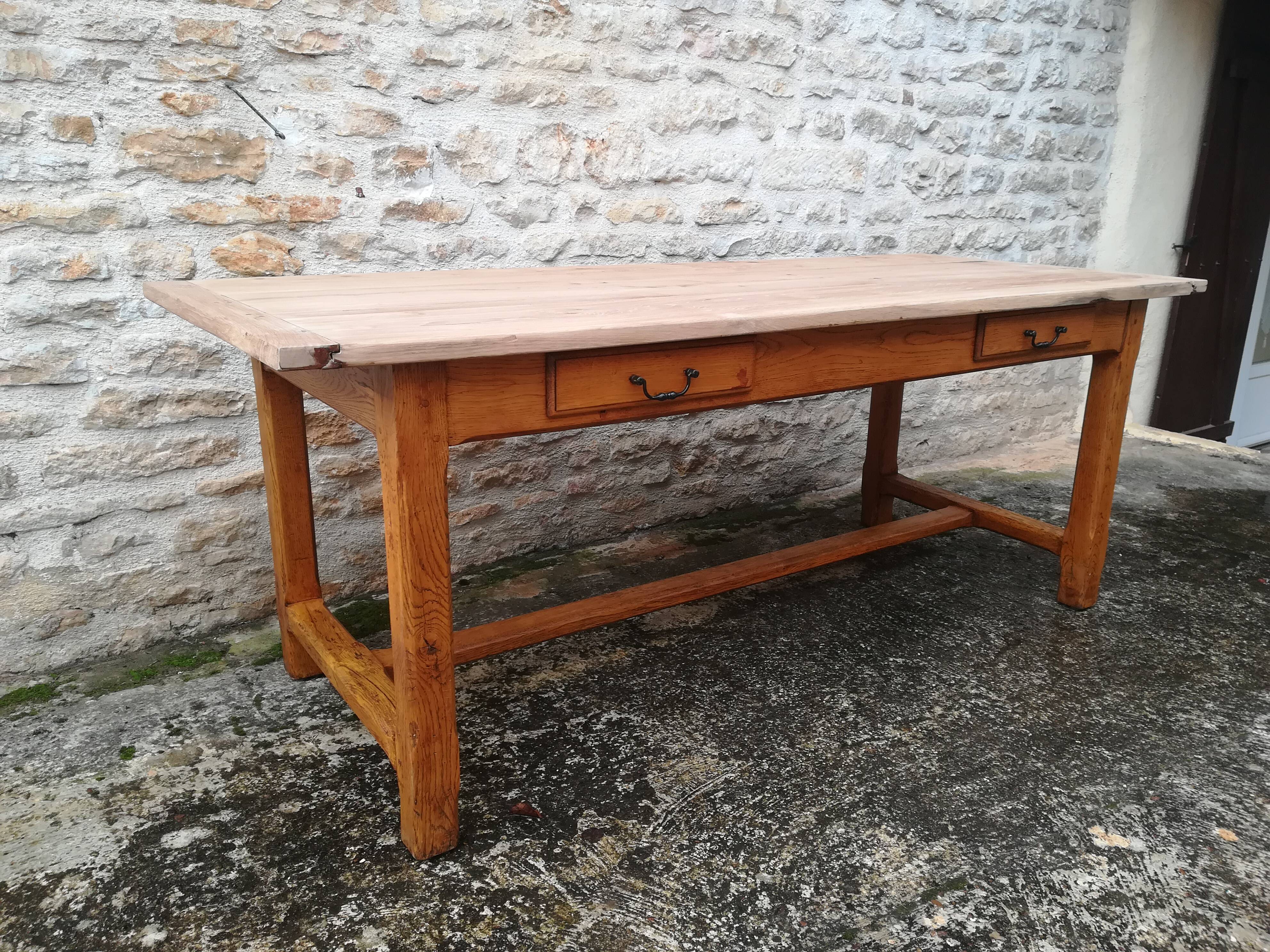 Oak farmhouse table