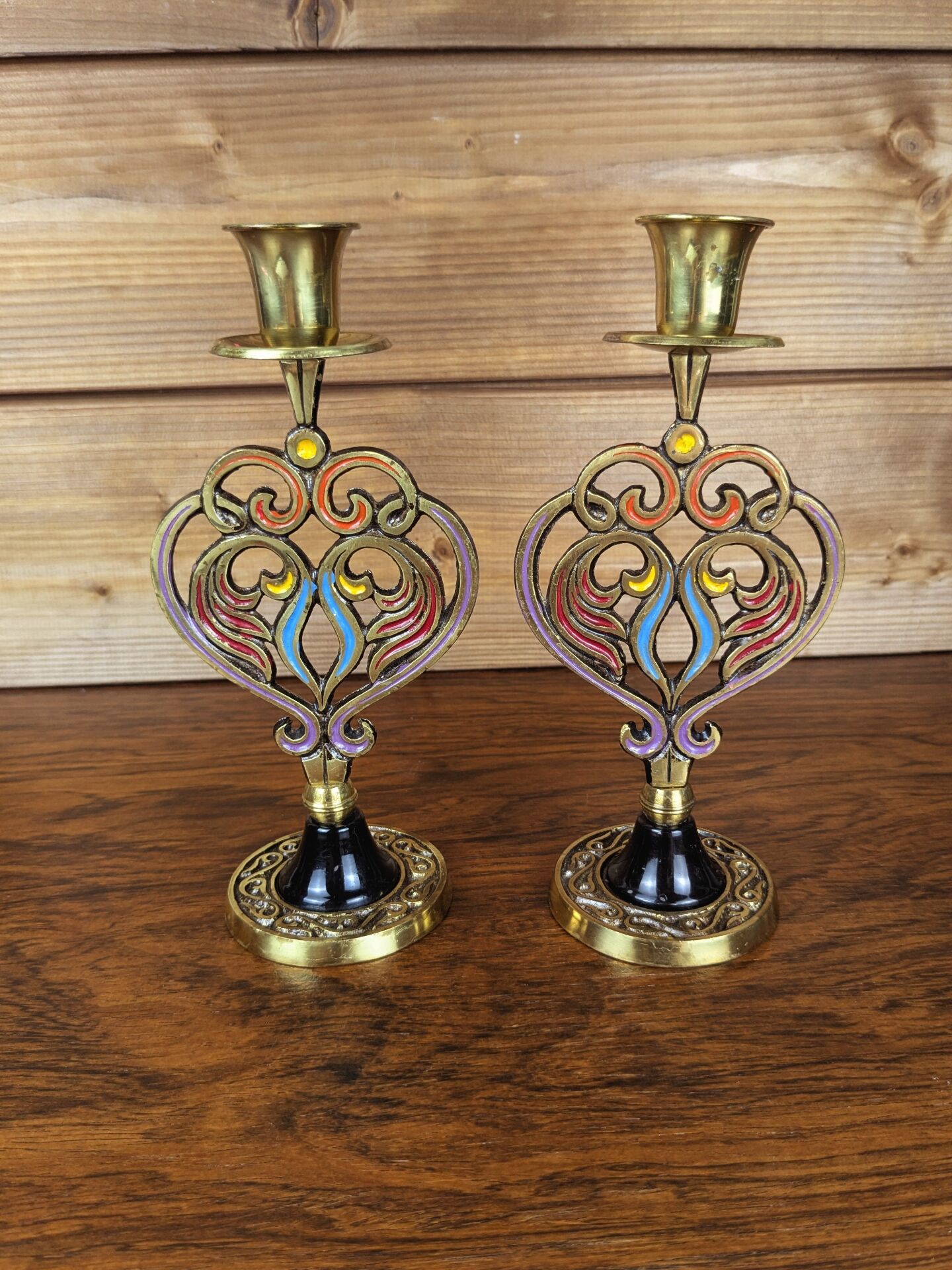 Bougeoirs mid century Abada M 514 laiton Made in Israël