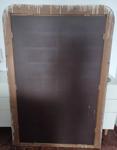 Grand miroir mural en bois mouluré