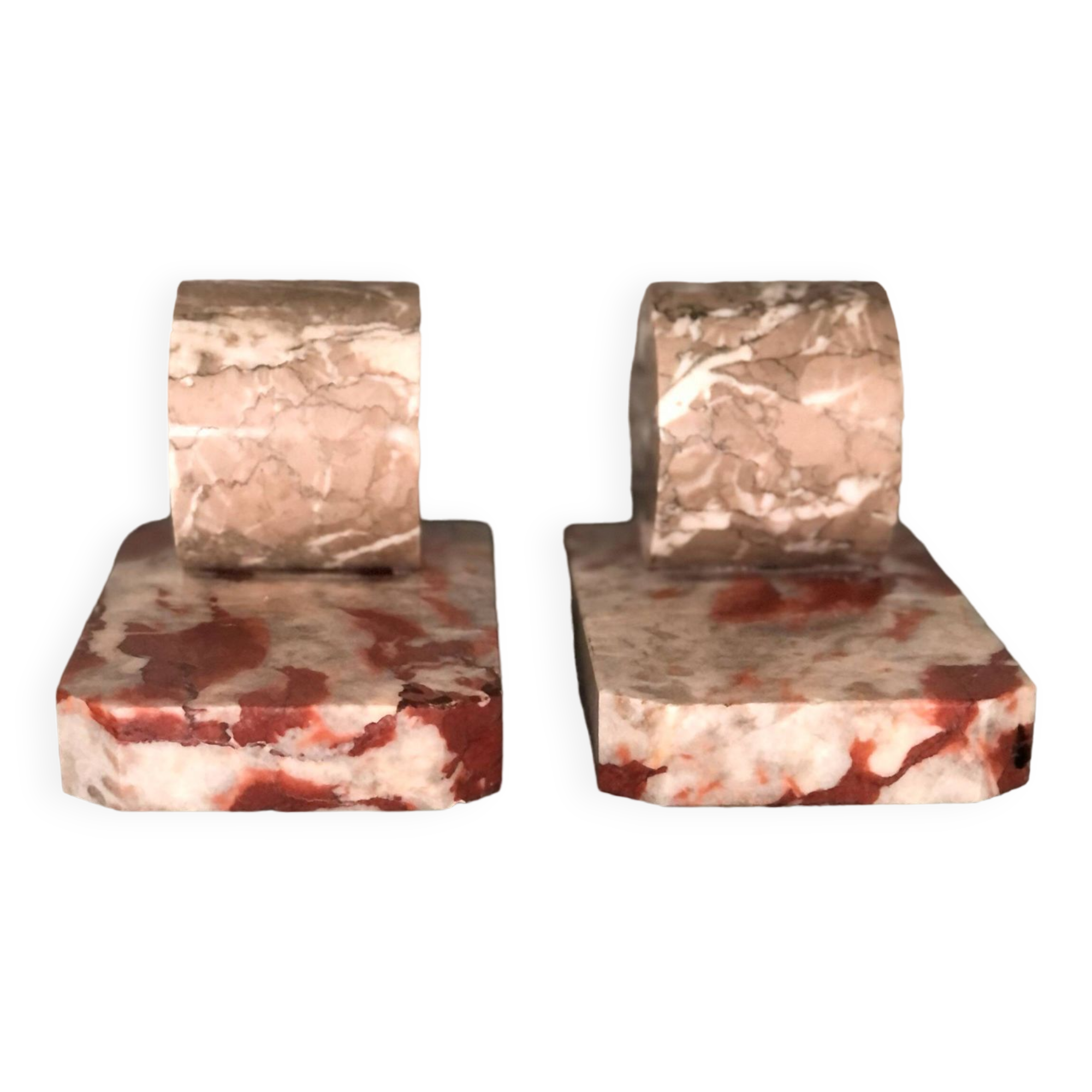 Pair of vintage marble bookends