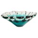 Blue aqua crystal glass bowl, mid-century, Italy, 1970s.