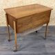 1960s 1970s Teak Sewing Box Sewing Table Utensil Holder with Basket