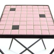 Pink vintage design 1950s Mosaic Side Table