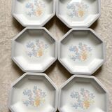 6 Tiffany octagonal soup plates