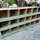 Casiers, meuble de métier en bois