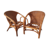 Rattan armchairs