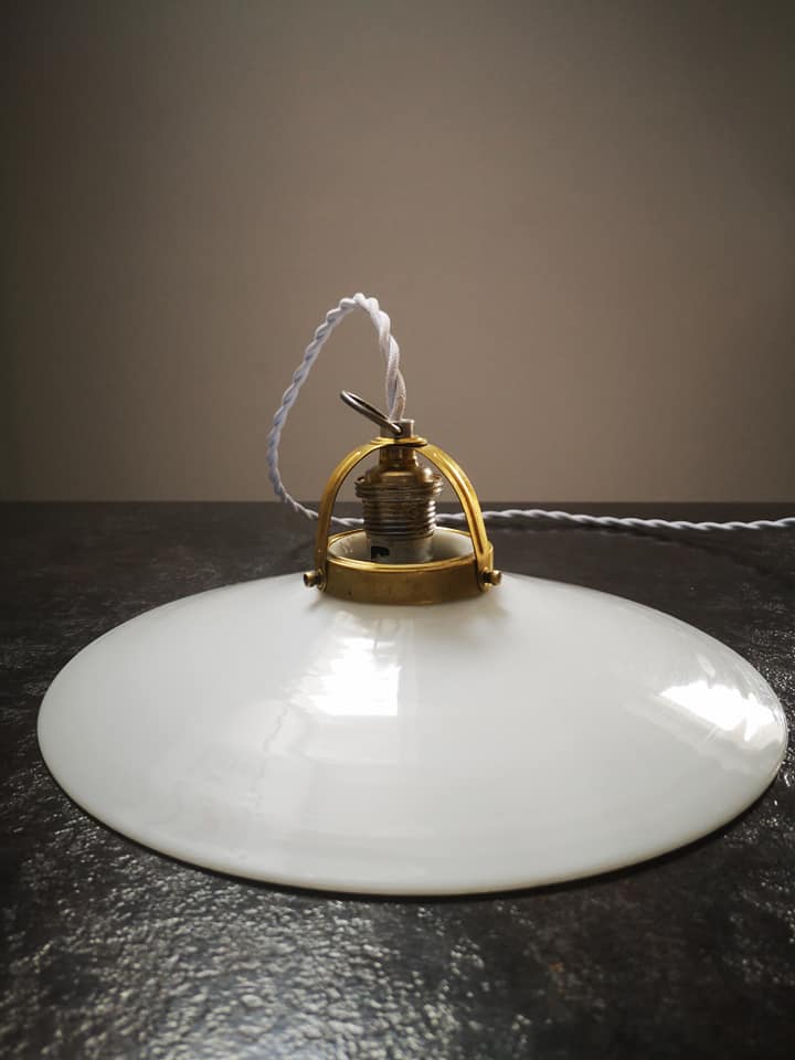 Pendant lampshade opaline