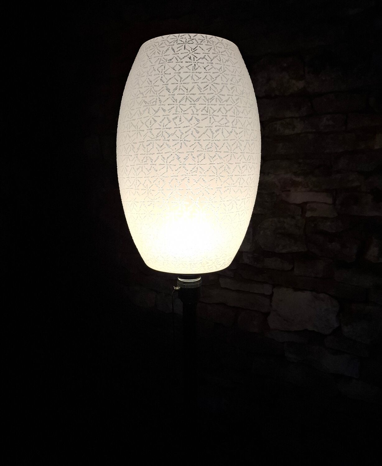 Chrome and brass floor lamp