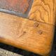 Coffee table herbarium solid oak and ceramic 1950