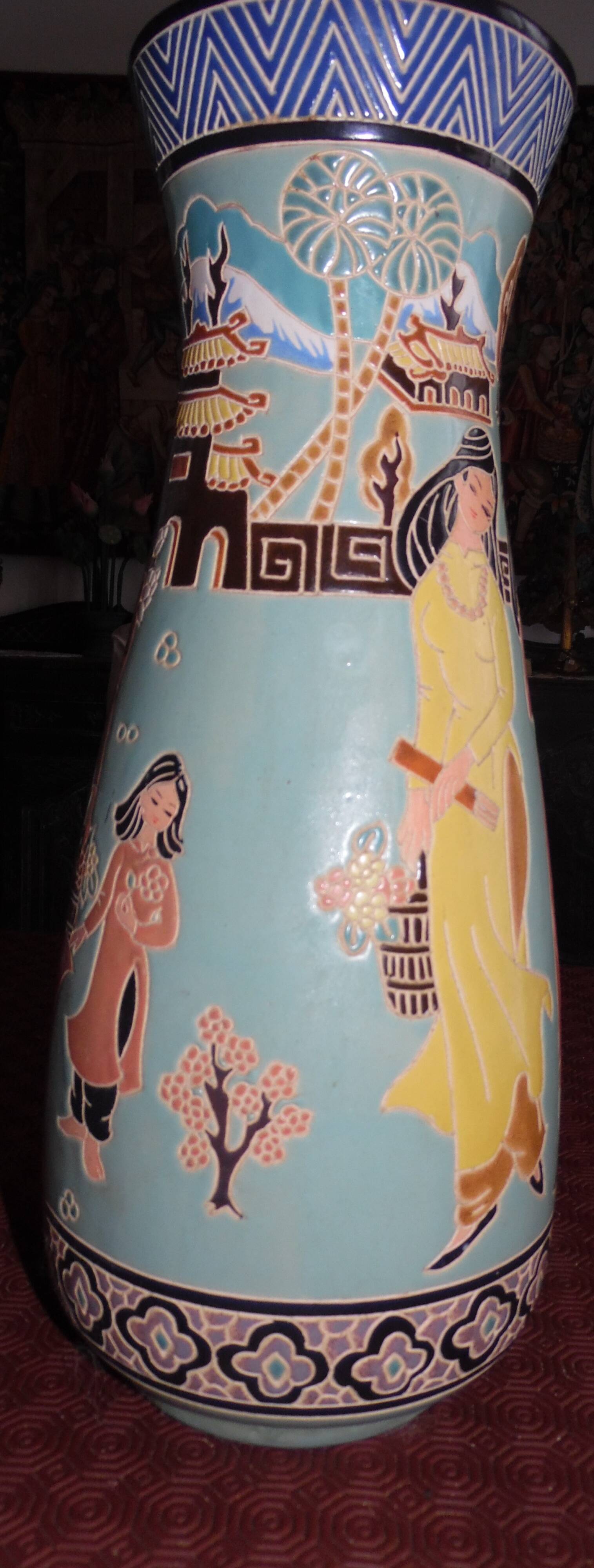 Vase en céramique signé "Saigon", 1970