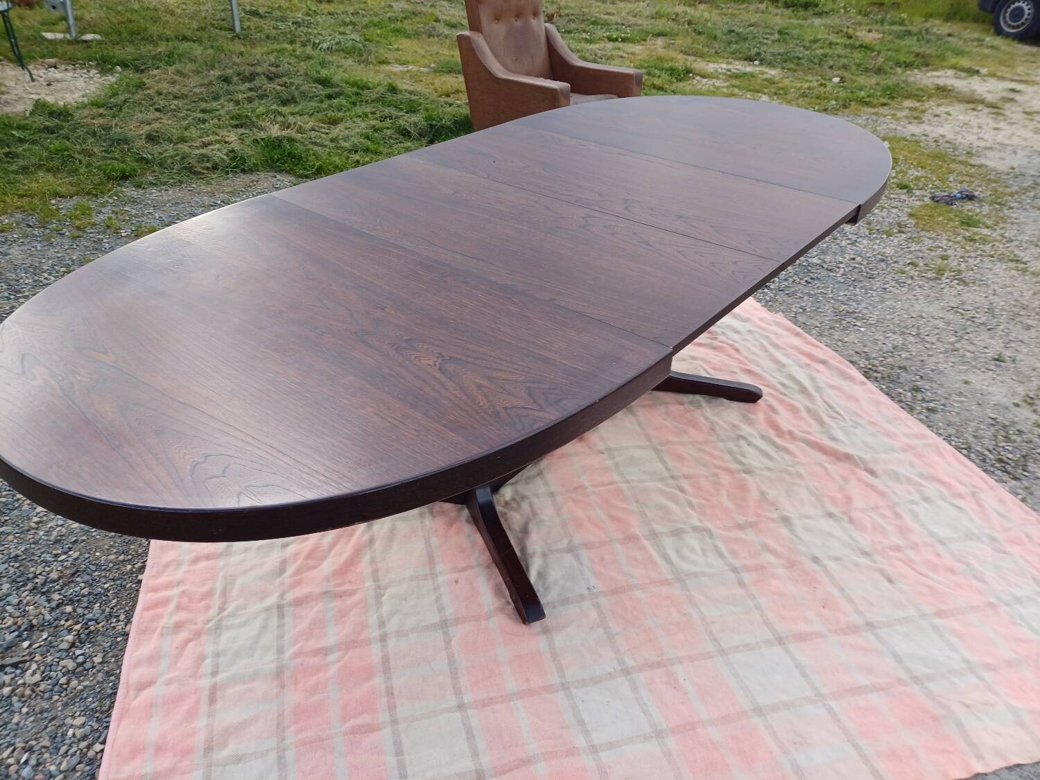 Vintage Scandinavian oval table 1960