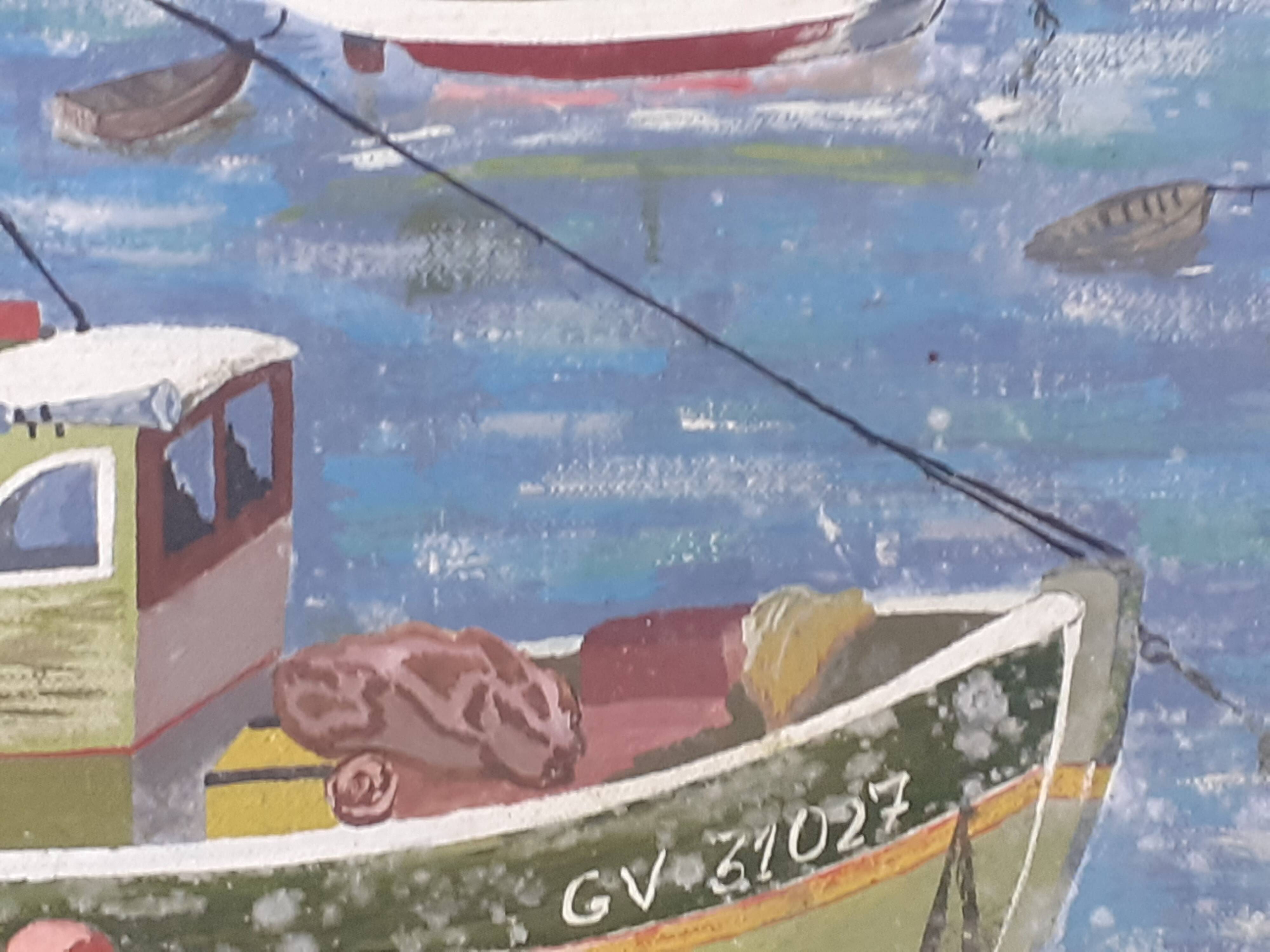 Oil "Fishing boats at Port Le Guilvinec"