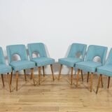 Shell chairs from Bydgoszcz furniture factory, 1960s, Poland set of 6