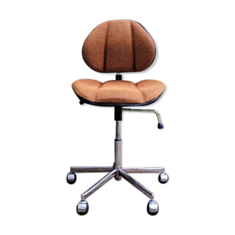 Swivel office chair on wheels 70s