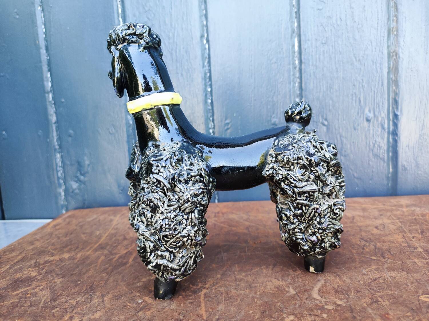 Groomed Poodle in Iridescent Ceramic, 1950