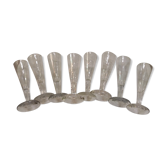 Lot of 8 Crystal champagne flutes