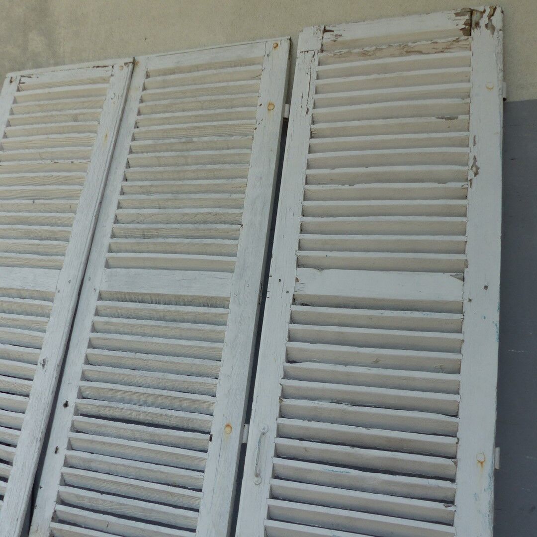 Set of 3 old shutters wooden shutters huteur 268 cm
